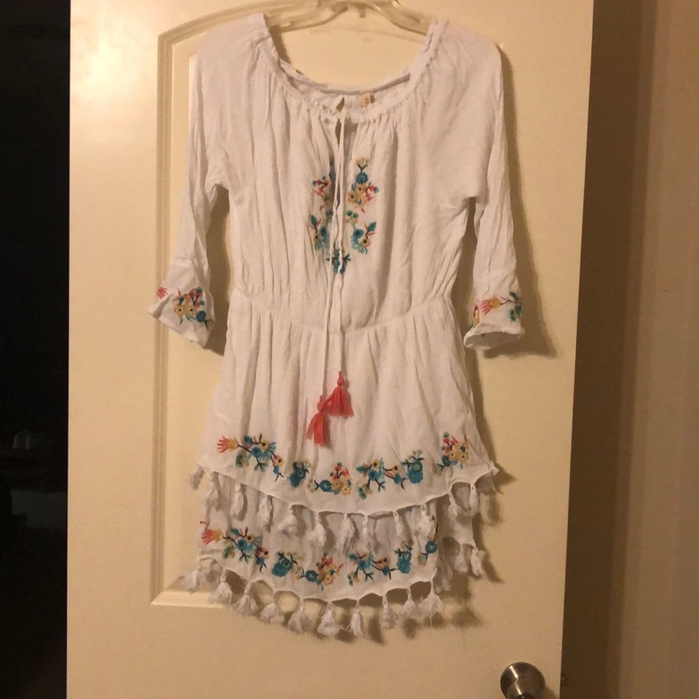 Raga Ashlyn off the shoulder tassel mini dress